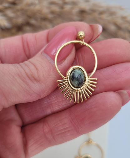 Gold hoops / Serpentine / Hoop earrings / 18k gold plated / Gift / Crystal / Wedding / Bridesmaid