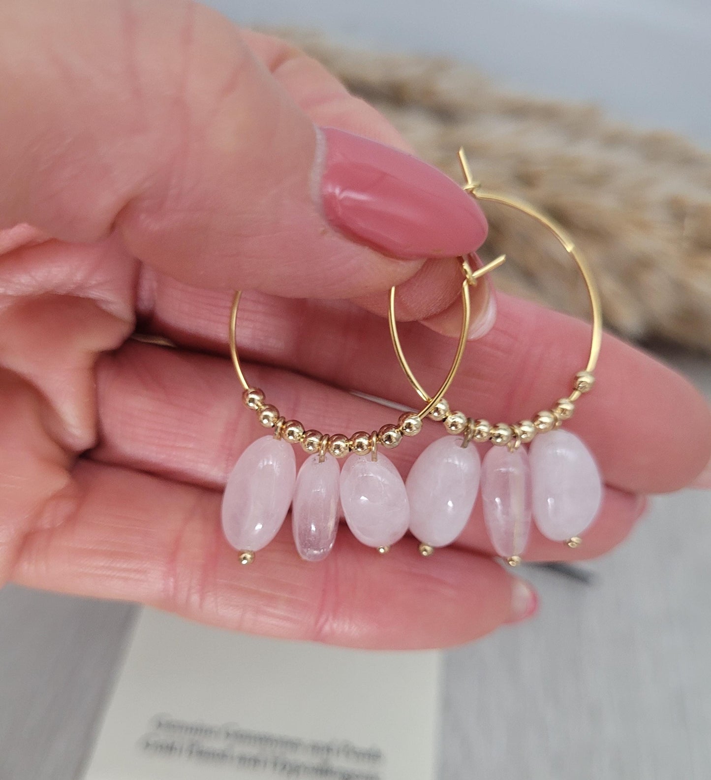 Gold hoops / Malachite / Hoop earrings / 18k gold plated / Gift / Crystal / Wedding / Bridesmaid