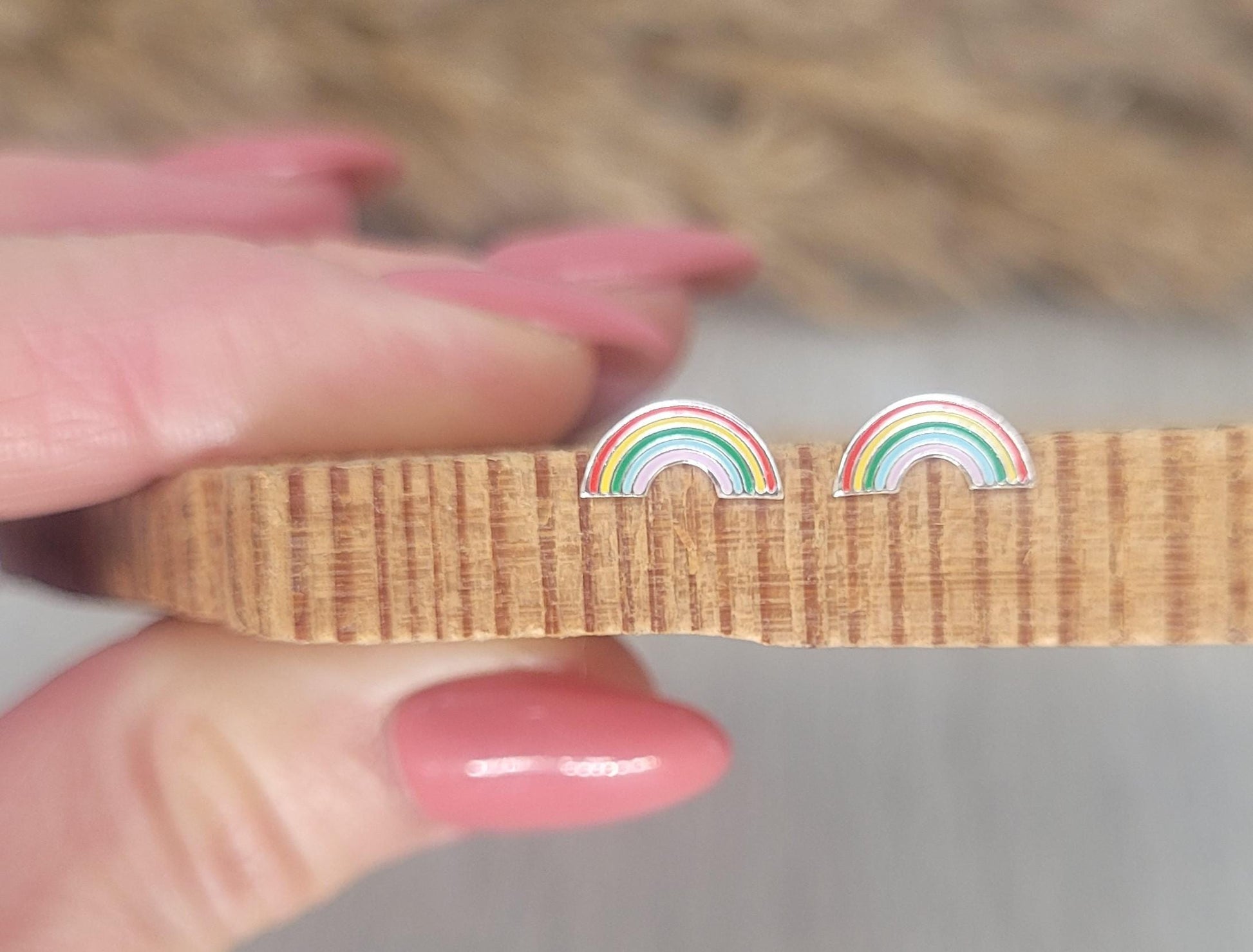 Sterling silver stud earrings / Ladybird studs / Minimal /Minimalist / Cute / Gift idea / Animal