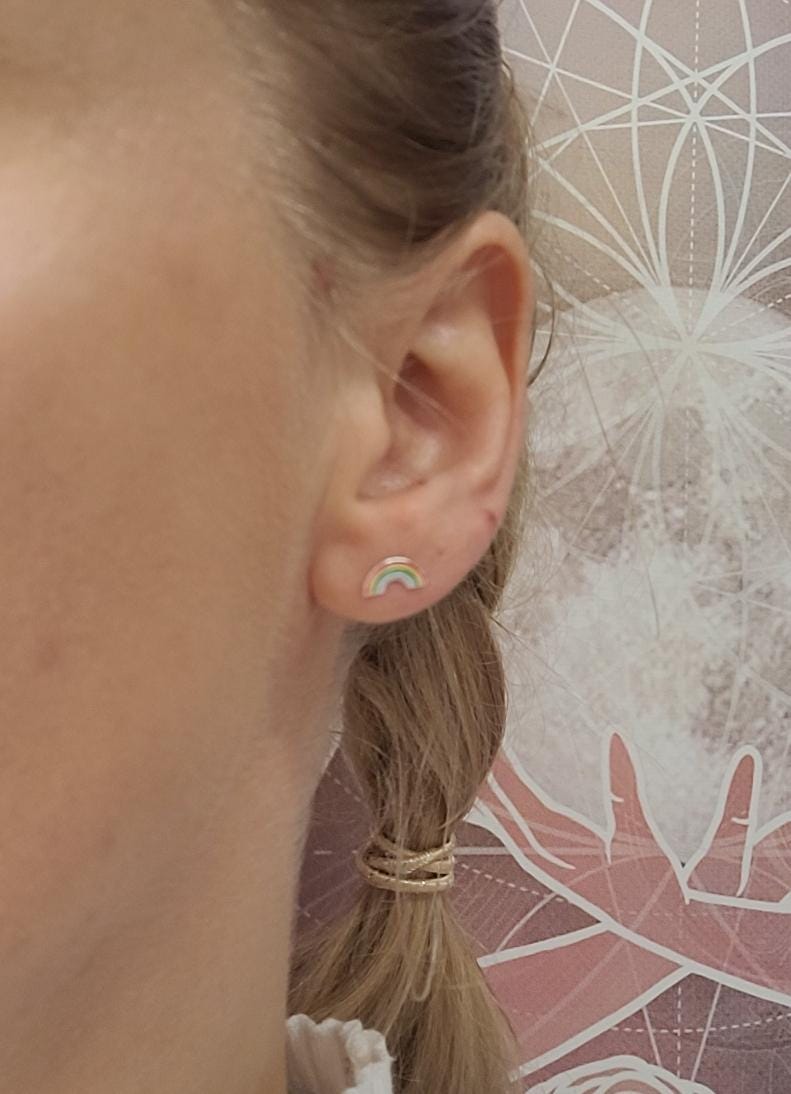 Sterling silver stud earrings / Ladybird studs / Minimal /Minimalist / Cute / Gift idea / Animal