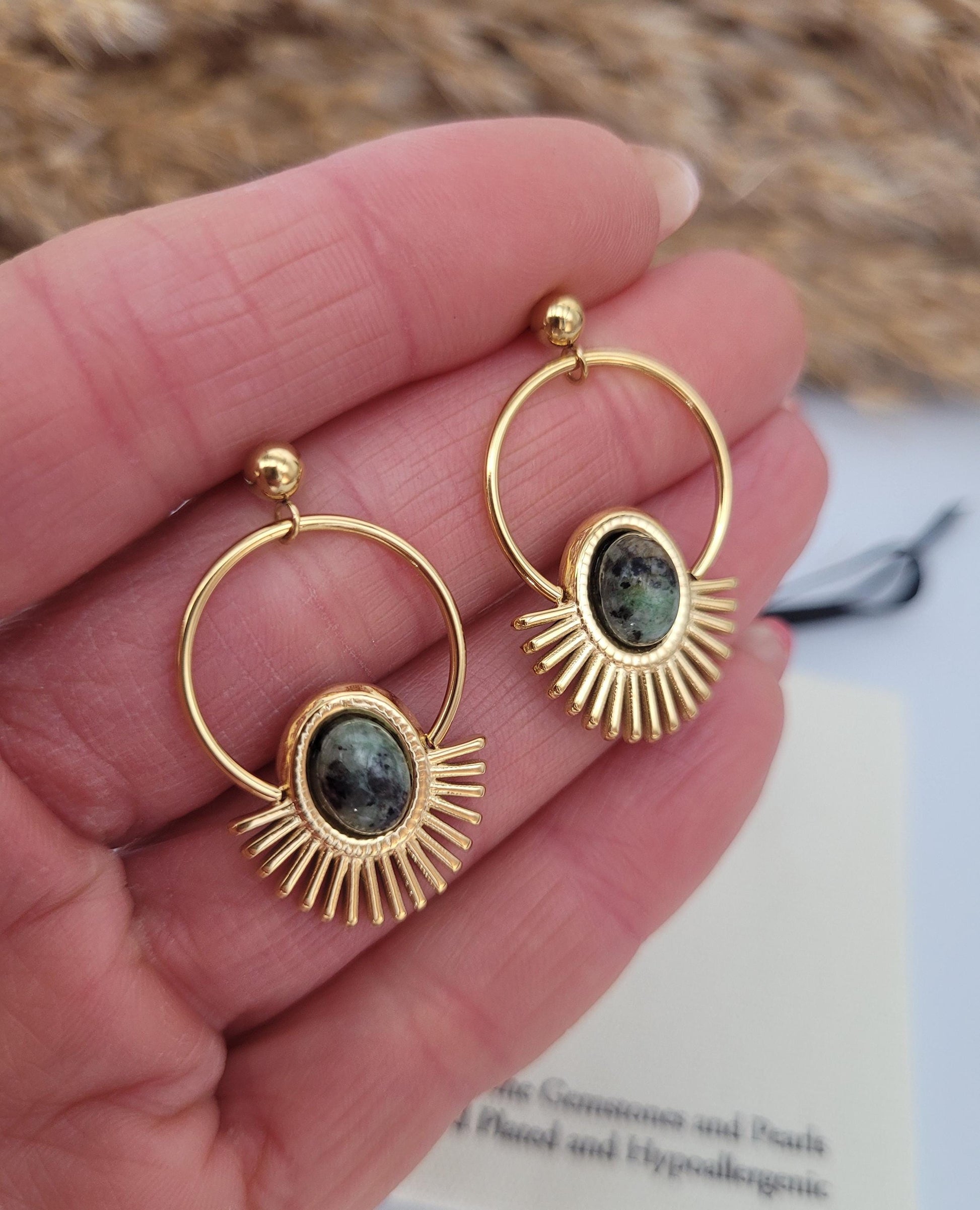 Gold hoops / Serpentine / Hoop earrings / 18k gold plated / Gift / Crystal / Wedding / Bridesmaid