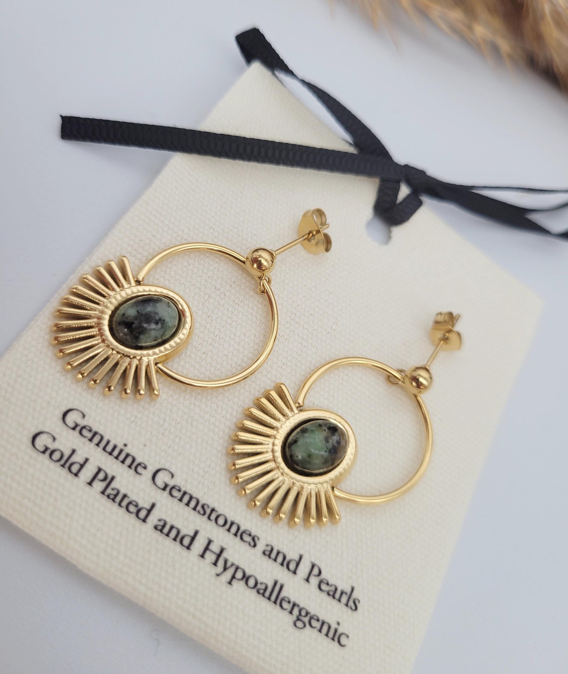 Gold hoops / Serpentine / Hoop earrings / 18k gold plated / Gift / Crystal / Wedding / Bridesmaid