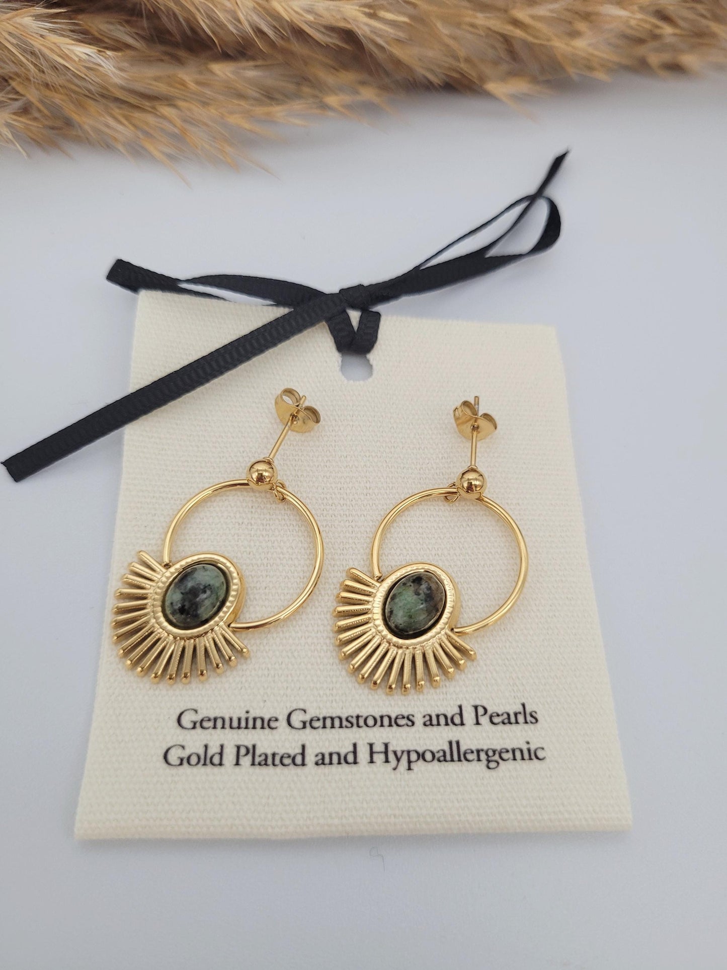 Gold hoops / Serpentine / Hoop earrings / 18k gold plated / Gift / Crystal / Wedding / Bridesmaid