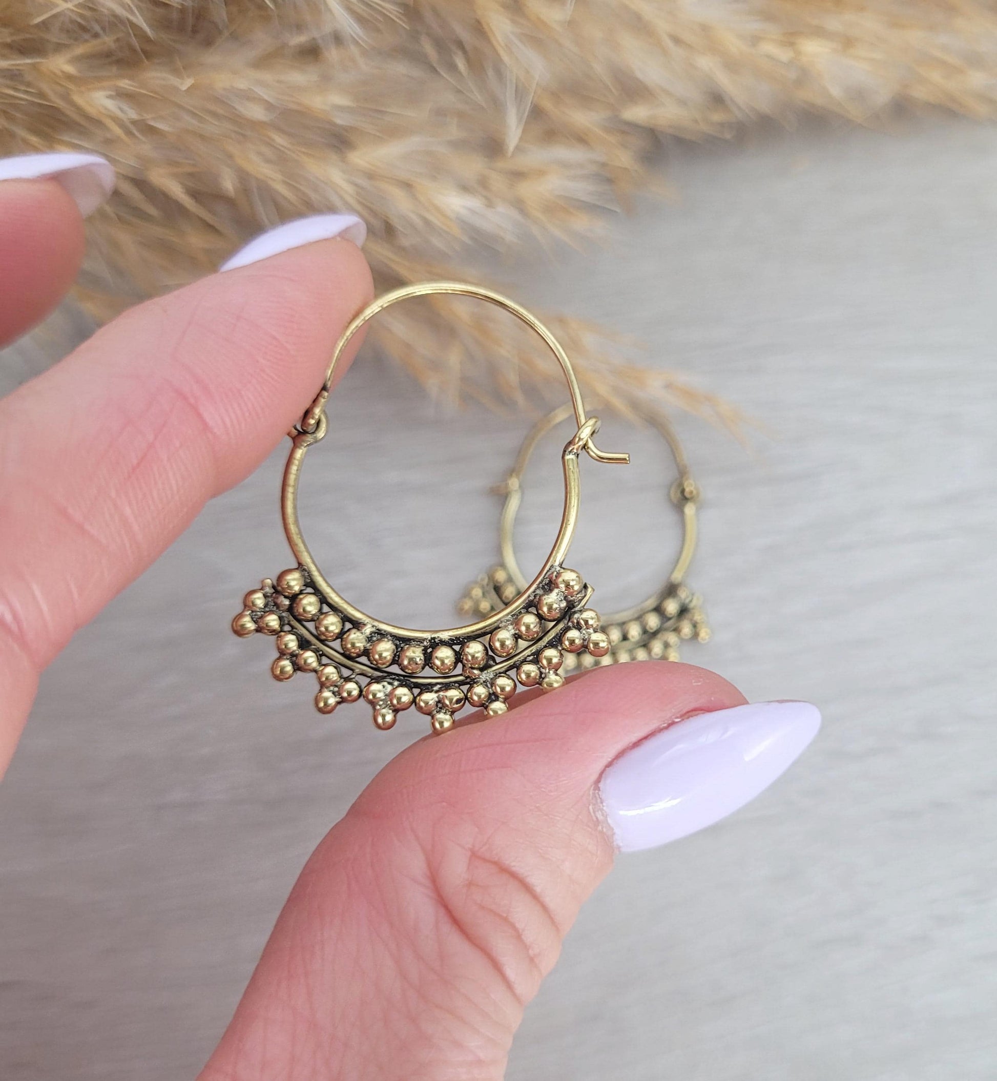 Golden bali hoops / Dainty hoops / Cute gift / Brass hoops / Ethnic / Festival / Wedding / Pretty