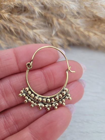Golden bali hoops / Dainty hoops / Cute gift / Brass hoops / Ethnic / Festival / Wedding / Pretty