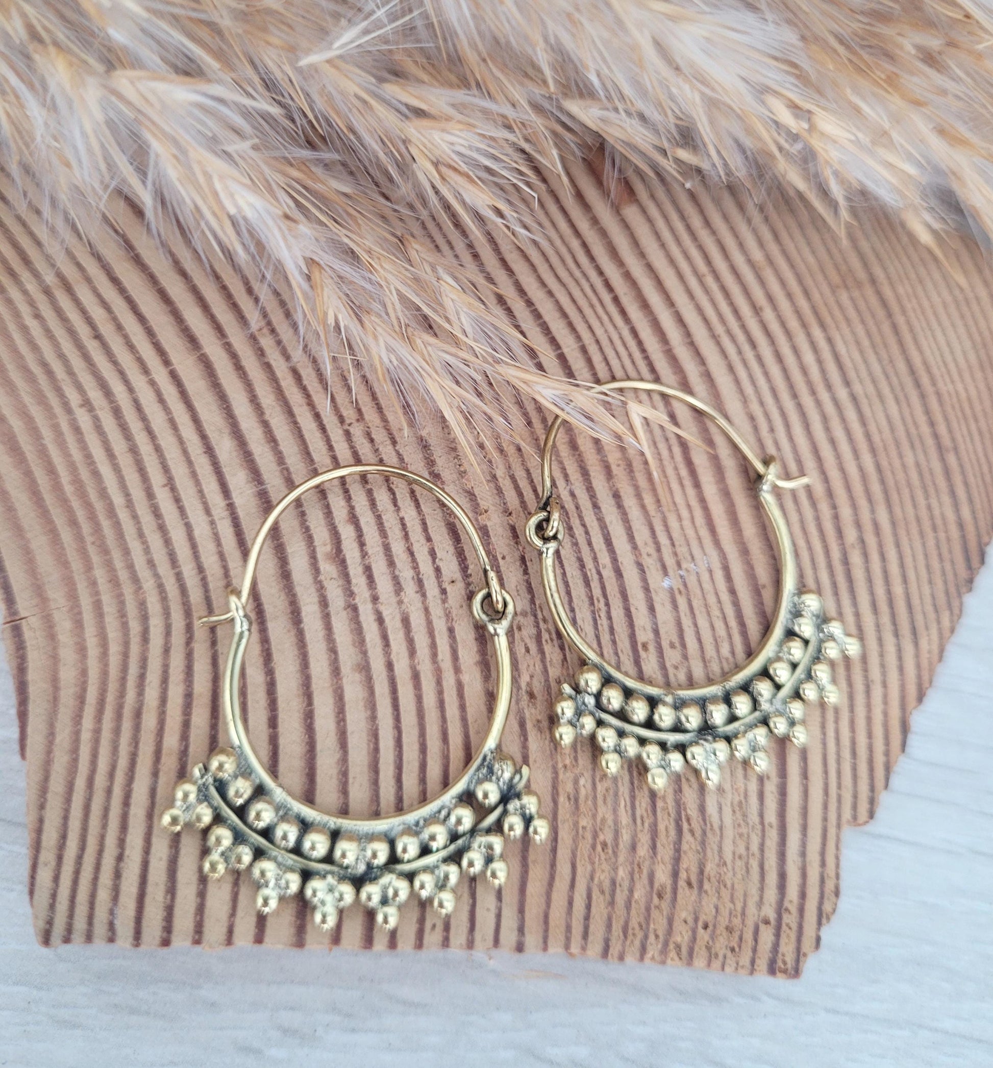 Golden bali hoops / Dainty hoops / Cute gift / Brass hoops / Ethnic / Festival / Wedding / Pretty