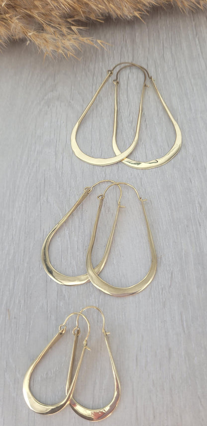 golden hoops / Unique design / Gift / Hoops / Large / Bohemian / Drop earrings / Ethnic