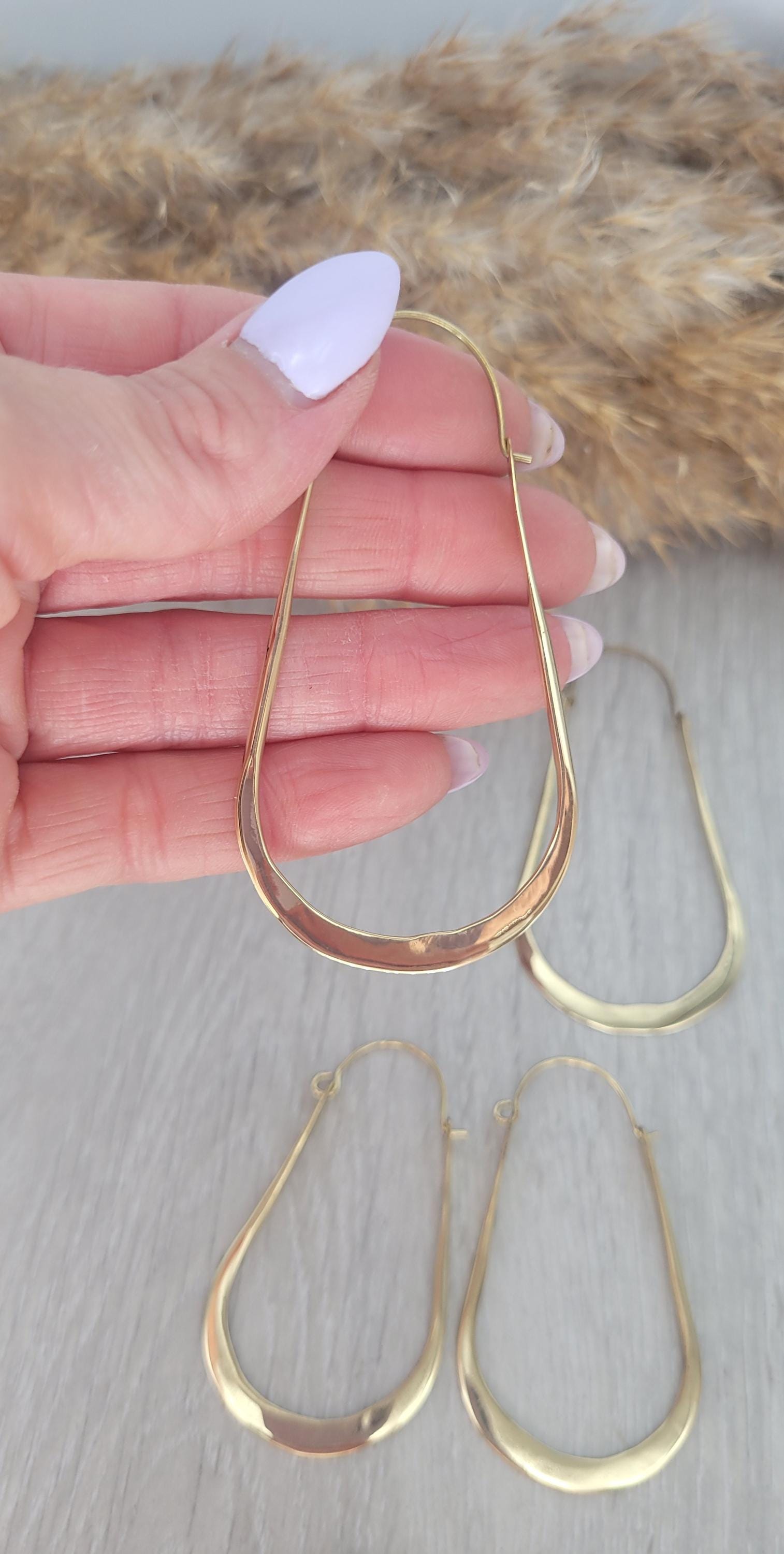 golden hoops / Unique design / Gift / Hoops / Large / Bohemian / Drop earrings / Ethnic