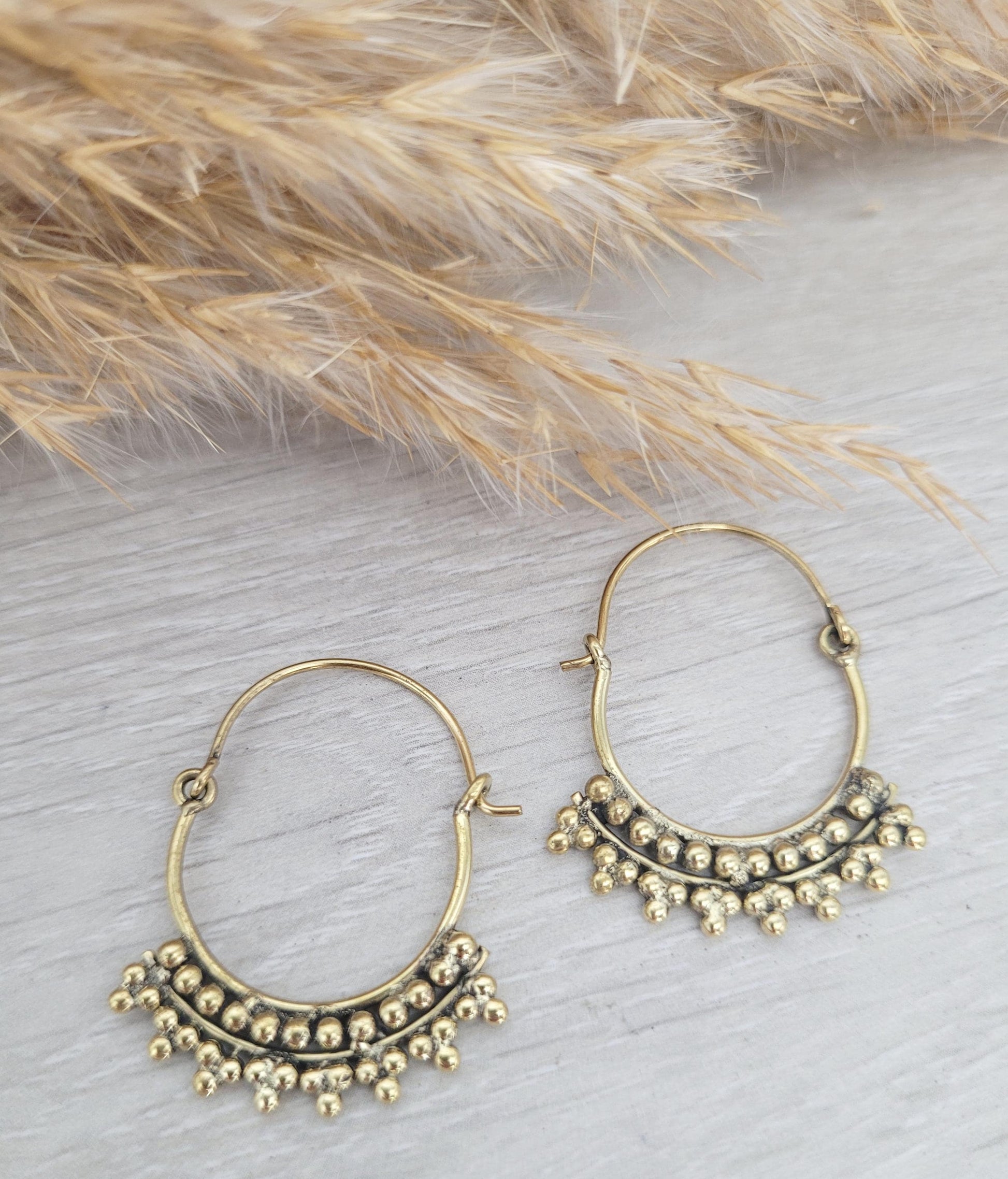 Golden bali hoops / Dainty hoops / Cute gift / Brass hoops / Ethnic / Festival / Wedding / Pretty