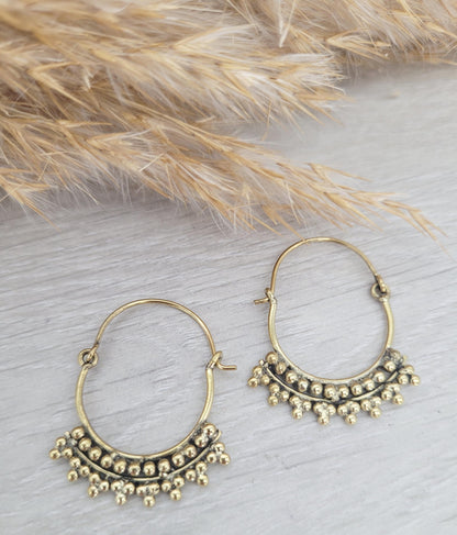 Golden bali hoops / Dainty hoops / Cute gift / Brass hoops / Ethnic / Festival / Wedding / Pretty