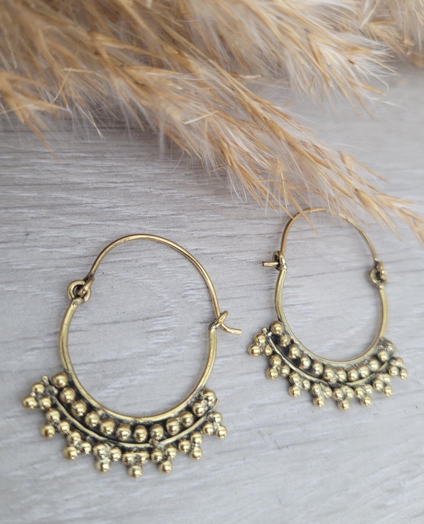 Golden bali hoops / Dainty hoops / Cute gift / Brass hoops / Ethnic / Festival / Wedding / Pretty