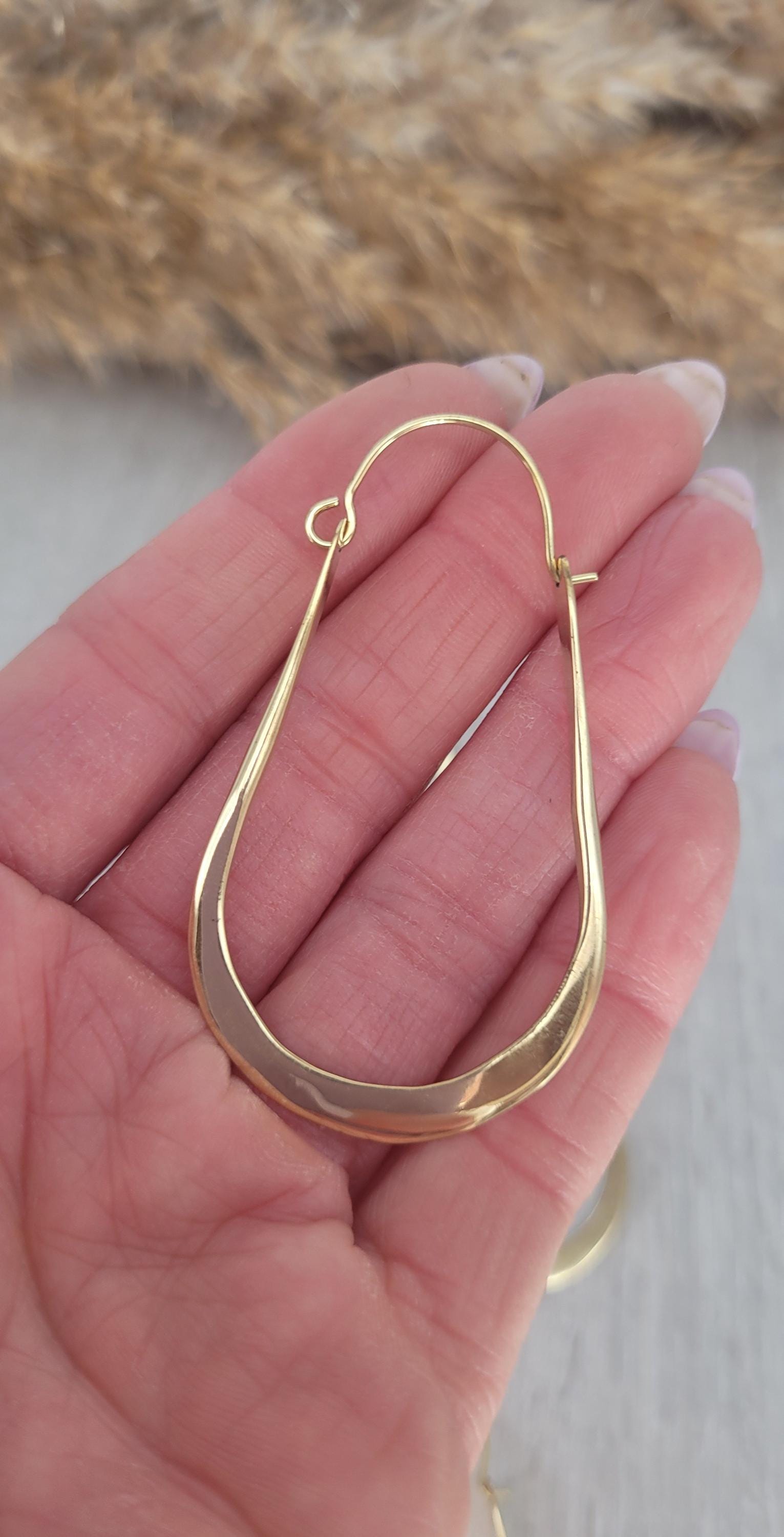 golden hoops / Unique design / Gift / Hoops / Large / Bohemian / Drop earrings / Ethnic
