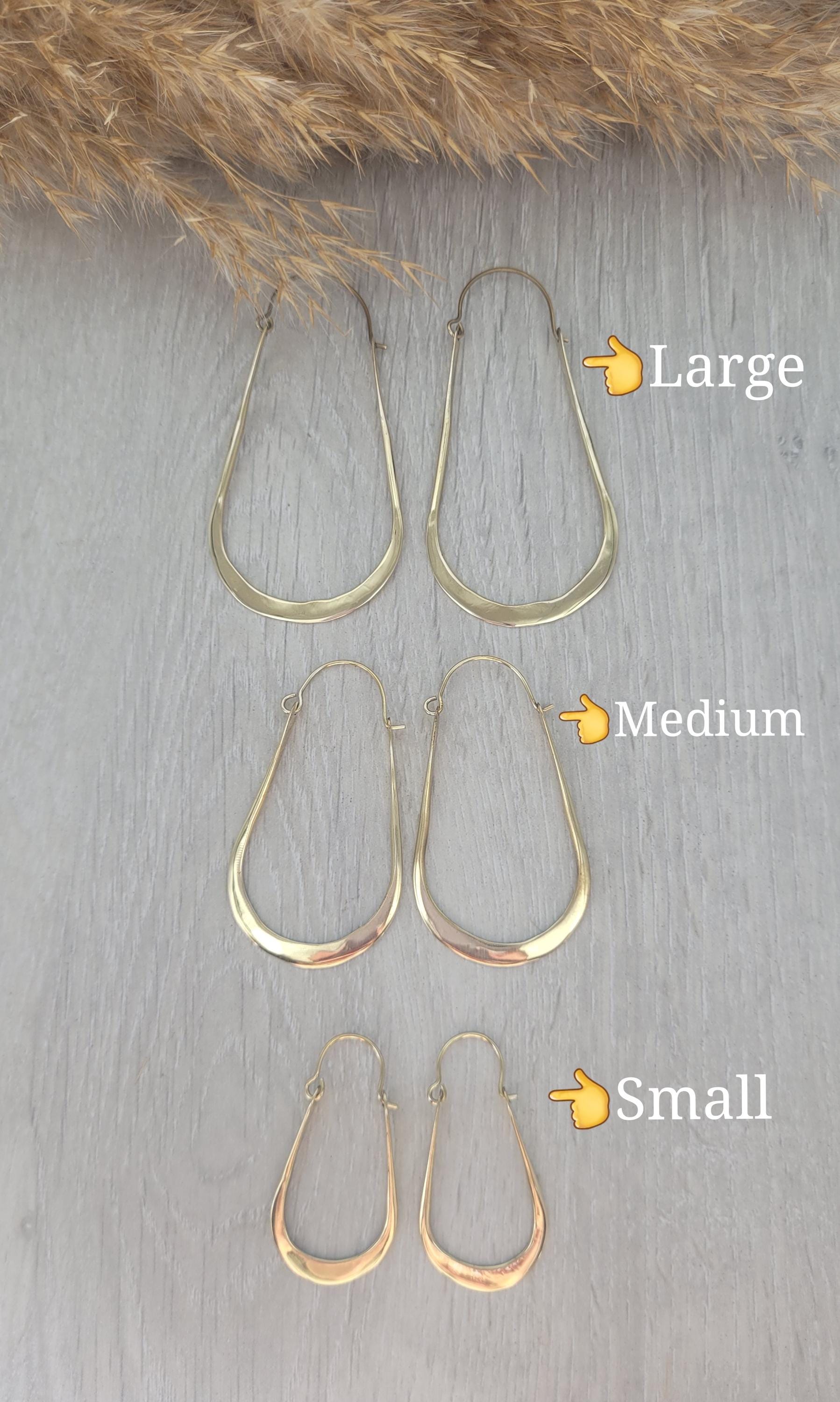 golden hoops / Unique design / Gift / Hoops / Large / Bohemian / Drop earrings / Ethnic