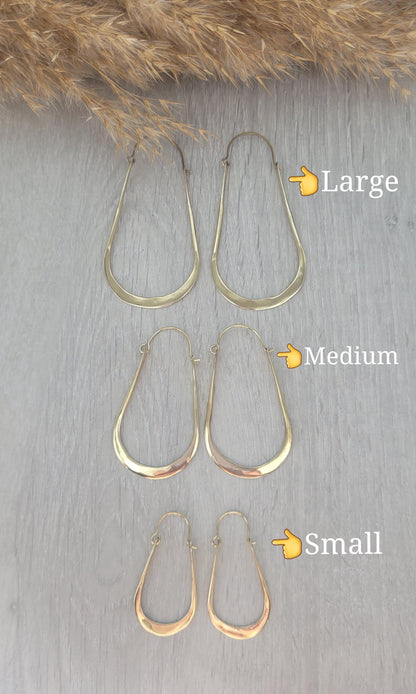 golden hoops / Unique design / Gift / Hoops / Large / Bohemian / Drop earrings / Ethnic
