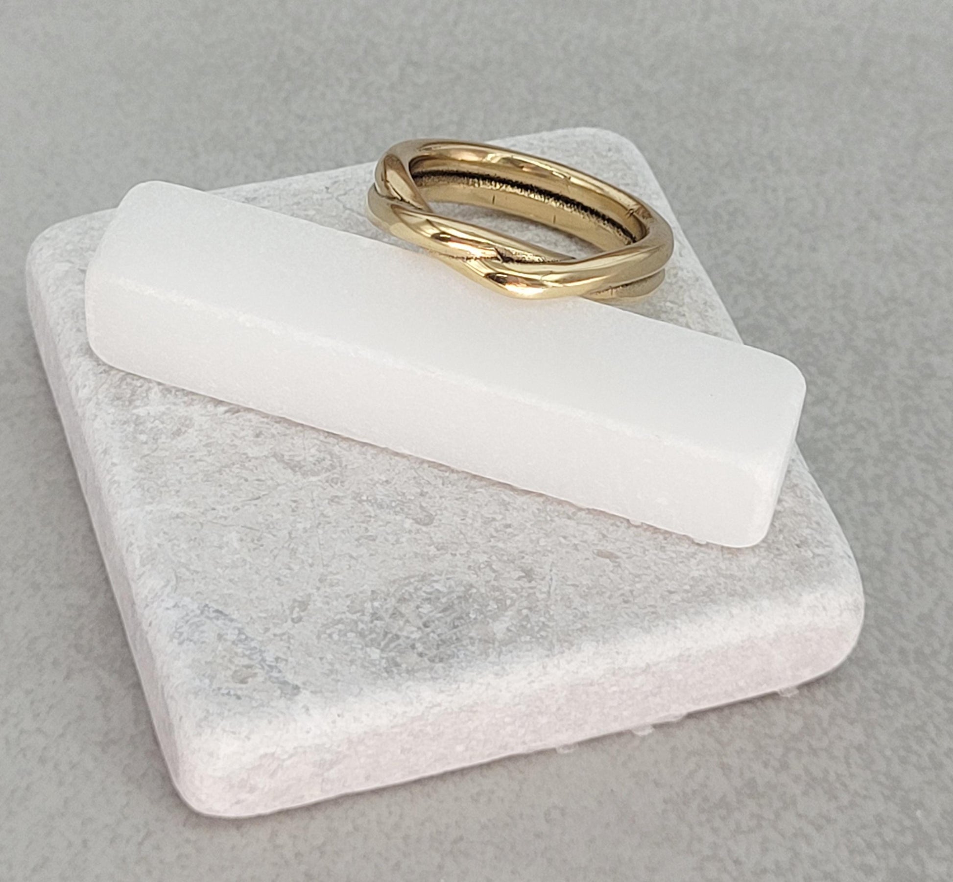 Golden twisted ring / Simple ring / Gold ring / Brass ring / Minimal / Minimalist