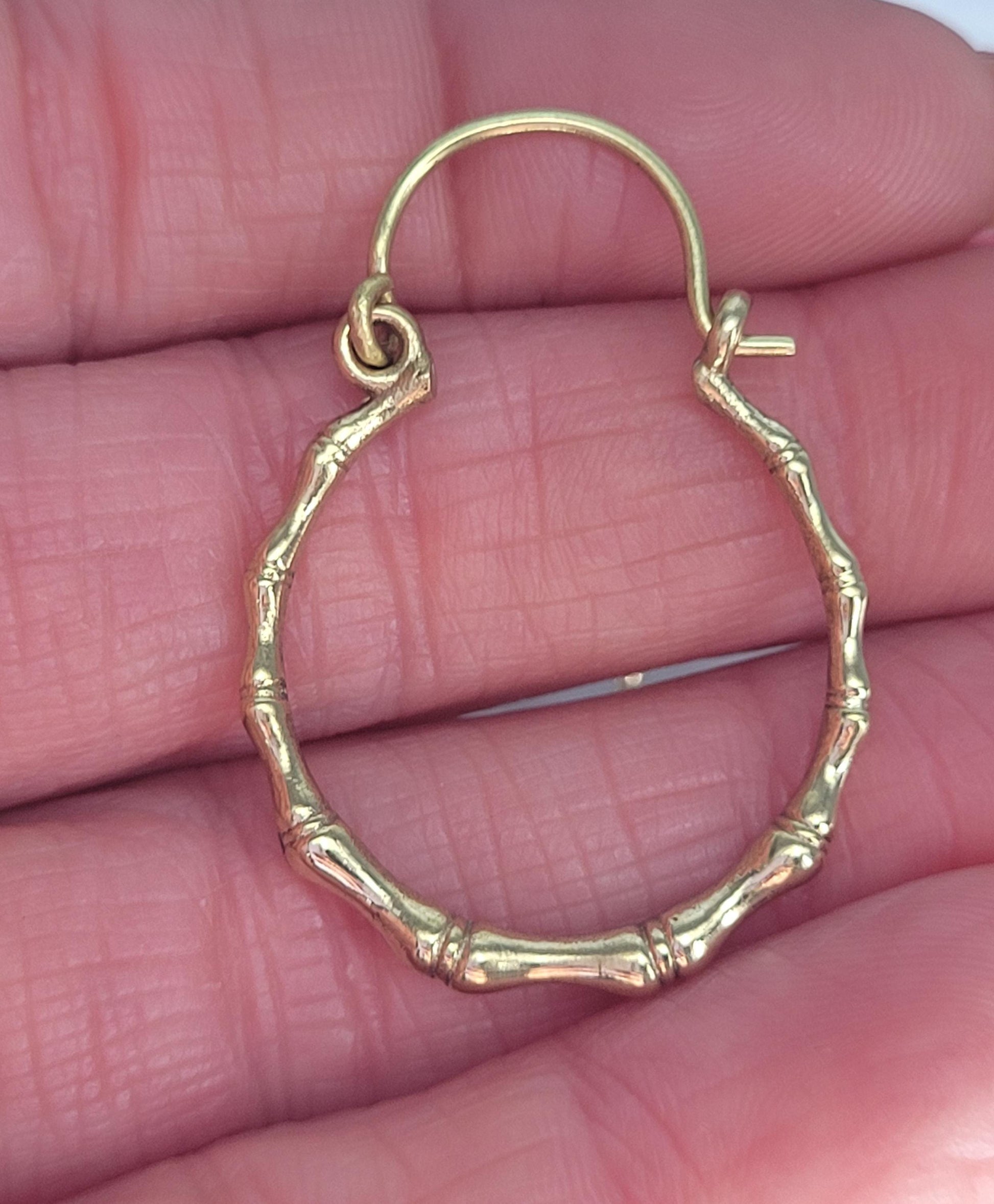 Golden hoops / Bamboo style hoops / Minimal/ Minimalist / Pretty / Brass jewellery / Cute gift