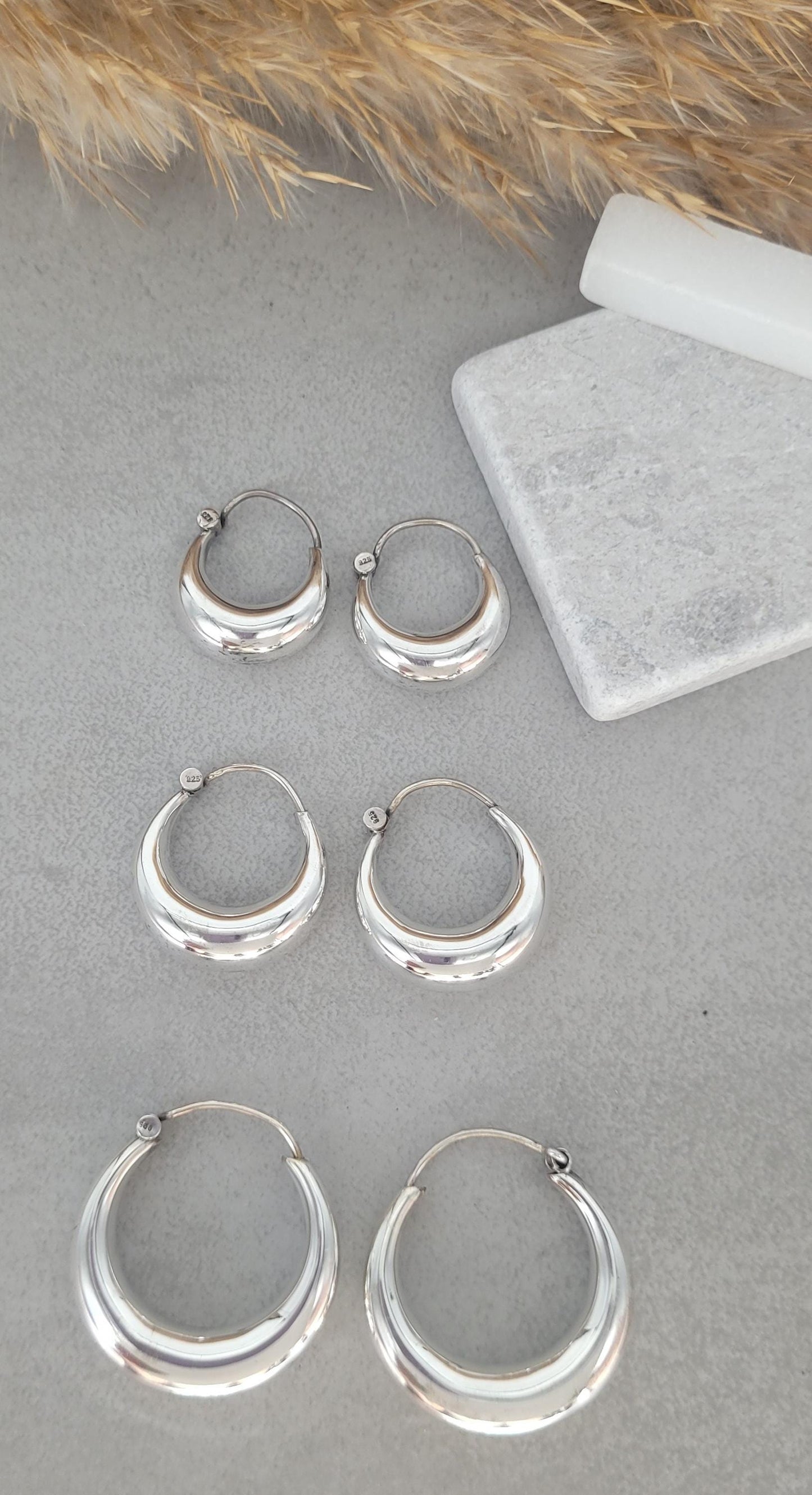Sterling silver hoops / 925 Sterling silver / Hoops / Small hoops / Unique / Gift / Silver hoop earrings / Chunky hoops / Silver