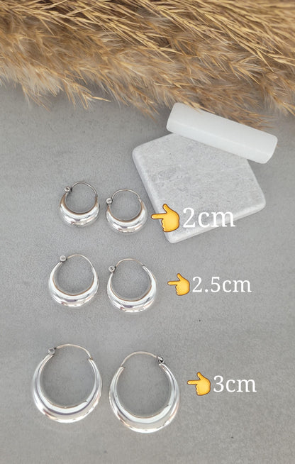 Sterling silver hoops / 925 Sterling silver / Hoops / Small hoops / Unique / Gift / Silver hoop earrings / Chunky hoops / Silver