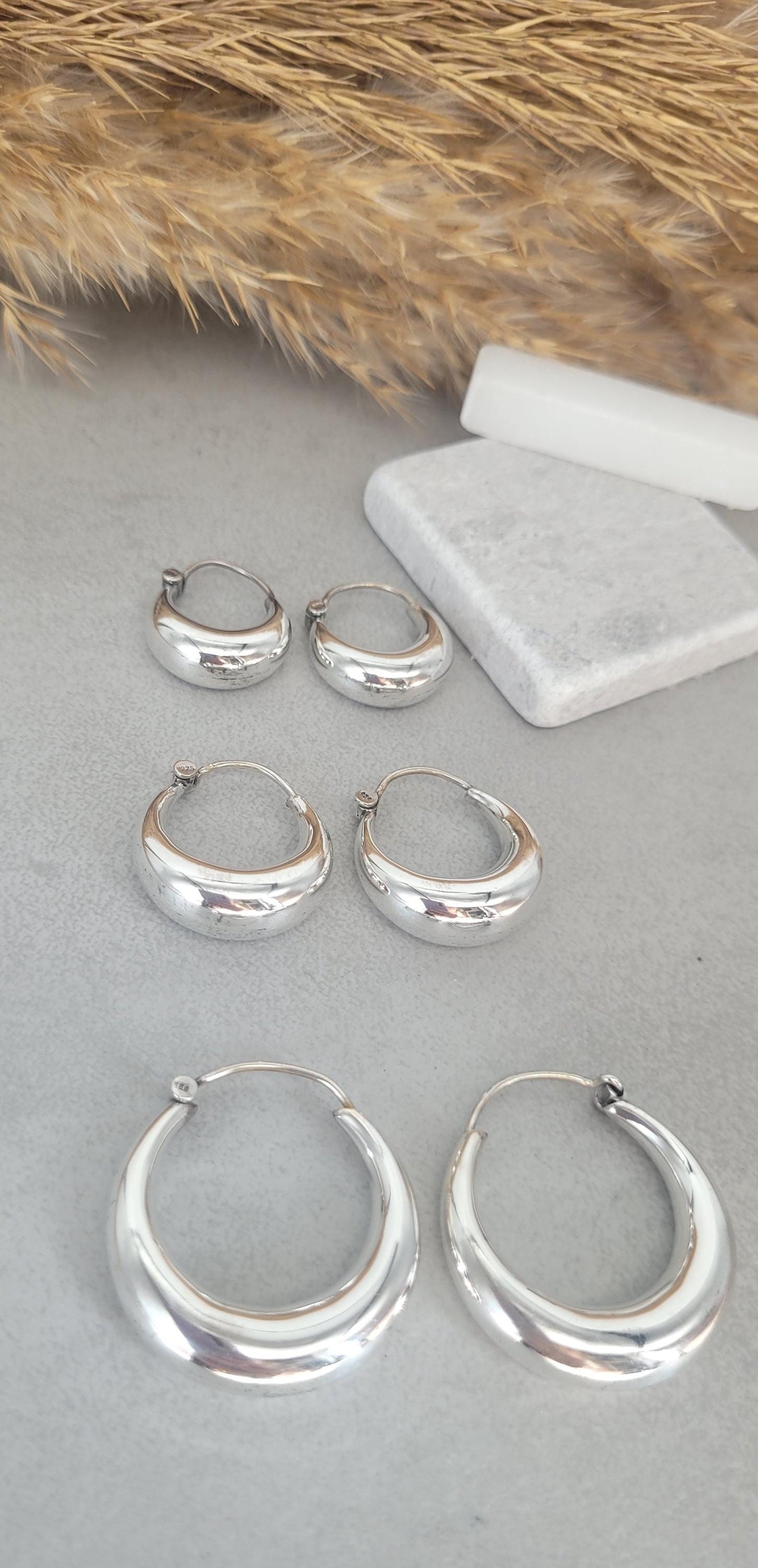 Sterling silver hoops / 925 Sterling silver / Hoops / Small hoops / Unique / Gift / Silver hoop earrings / Chunky hoops / Silver