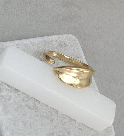 Simple golden ring / Adjustable / Brass / Minimal / Band / Gift / Elegant / Delicate / Bold / Cute / Brass jewellery