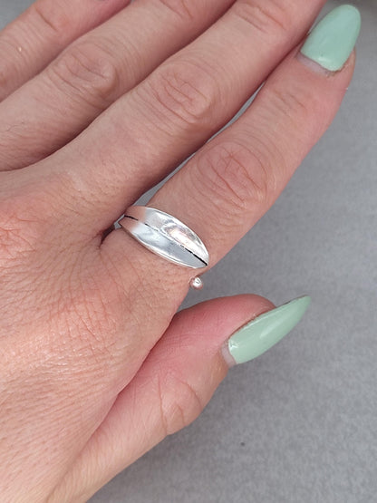 Simple silver ring / Adjustable / Silver / Minimal / Band / Gift / Elegant / Delicate / Bold / Cute / Brass jewellery