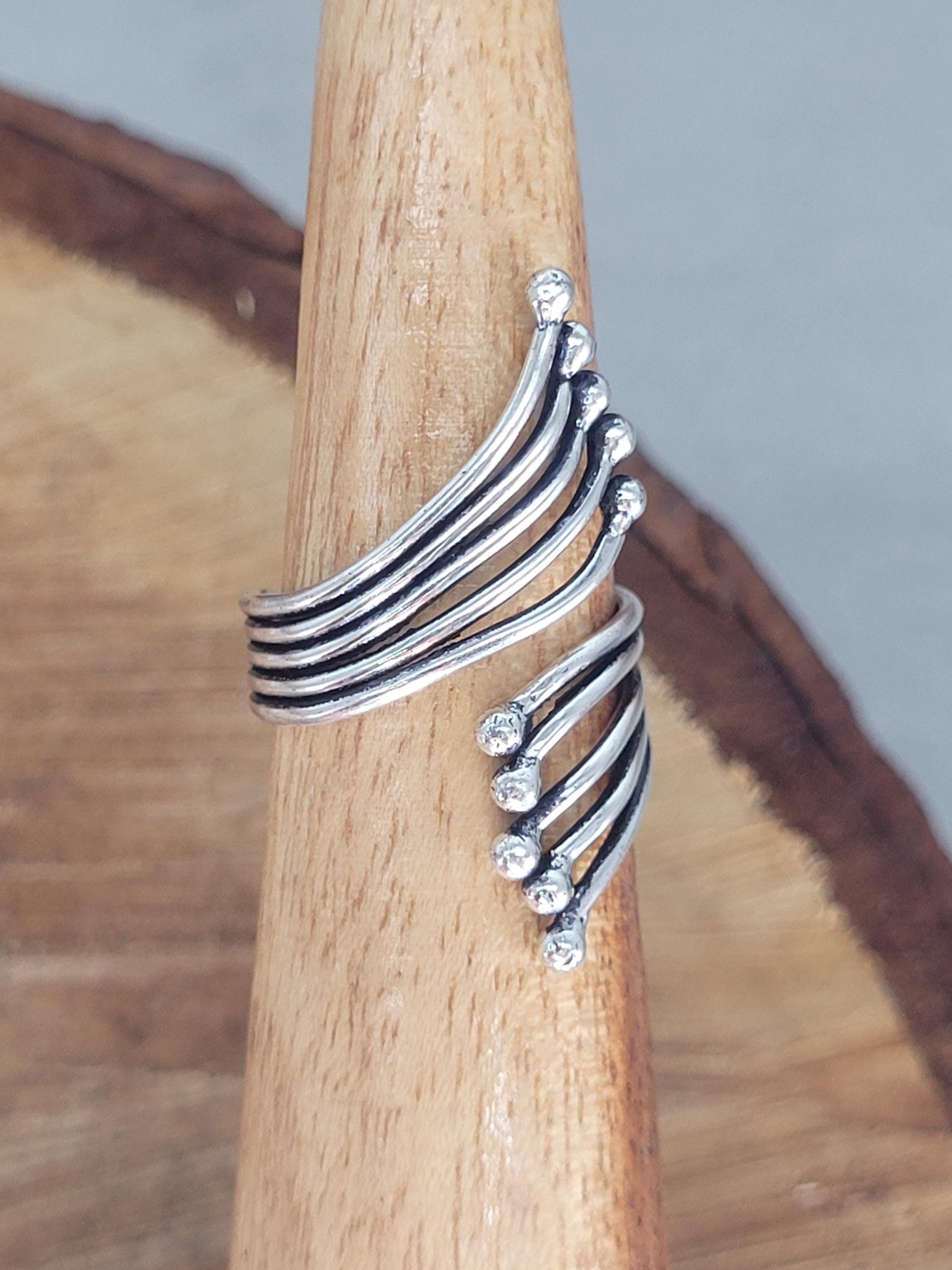silver wrap ring / silver ring / bohemian jewellery / boho ring / gifts for her / Unique