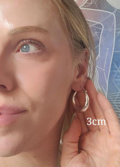 Sterling silver hoops / 925 Sterling silver / Hoops / Small hoops / Unique / Gift / Silver hoop earrings / Chunky hoops / Silver