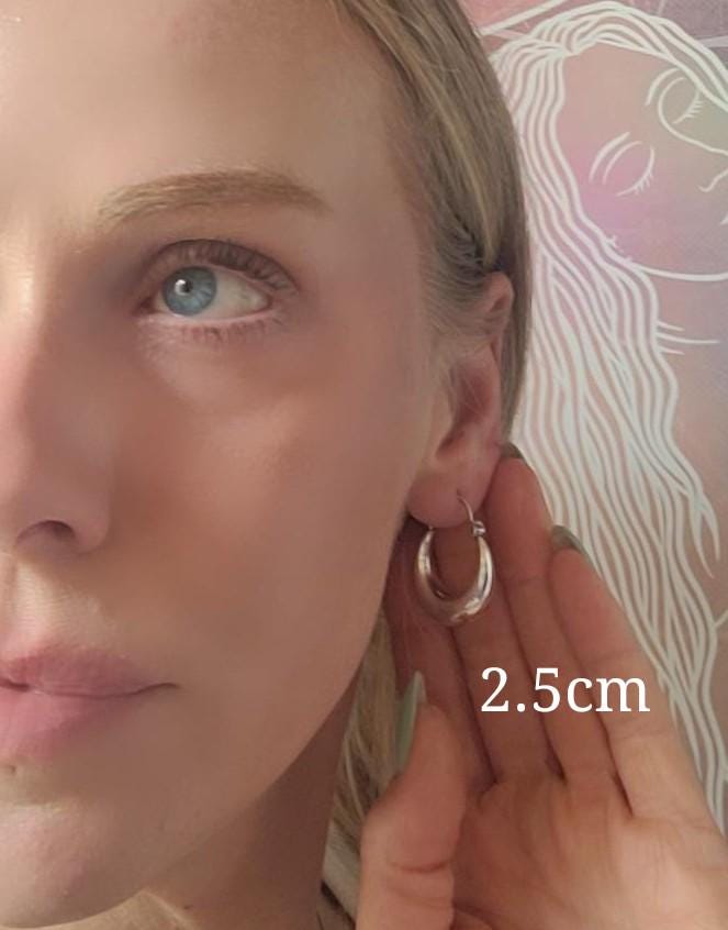 Sterling silver hoops / 925 Sterling silver / Hoops / Small hoops / Unique / Gift / Silver hoop earrings / Chunky hoops / Silver