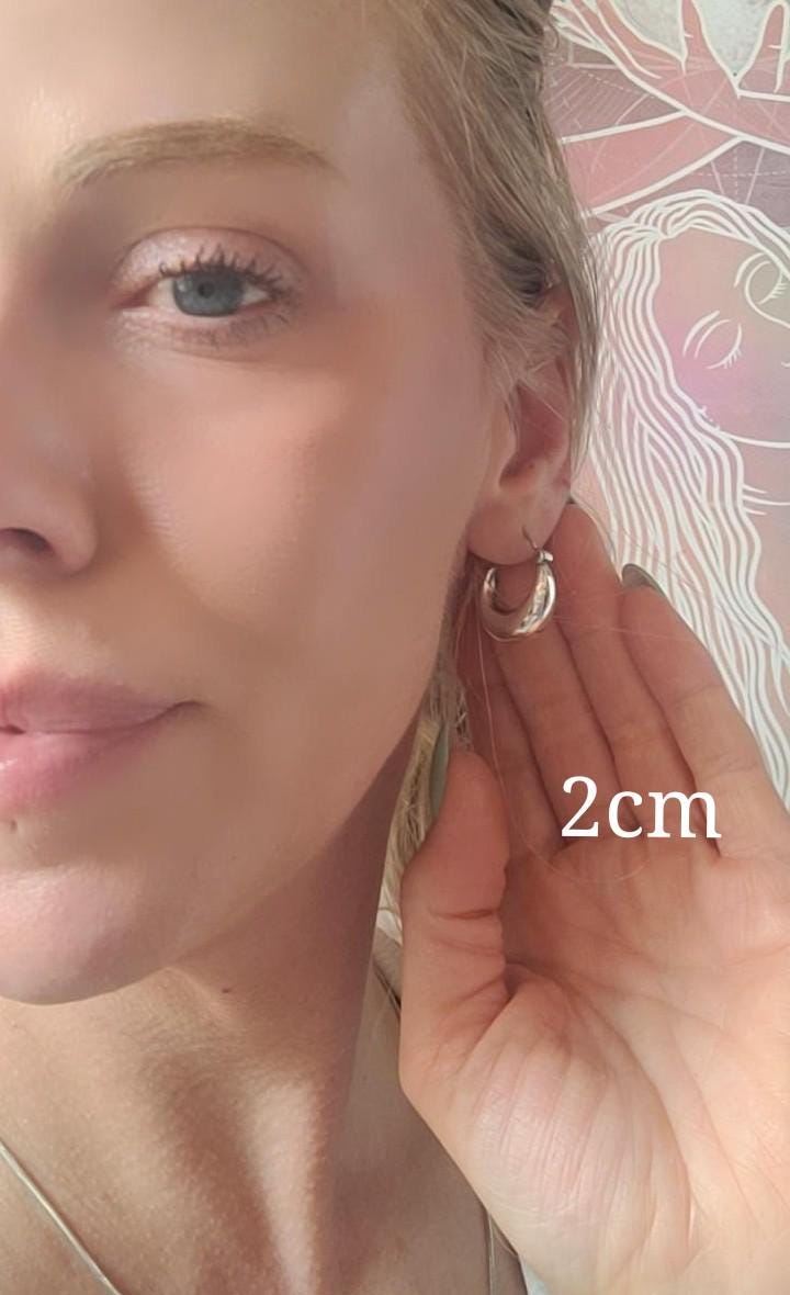 Sterling silver hoops / 925 Sterling silver / Hoops / Small hoops / Unique / Gift / Silver hoop earrings / Chunky hoops / Silver