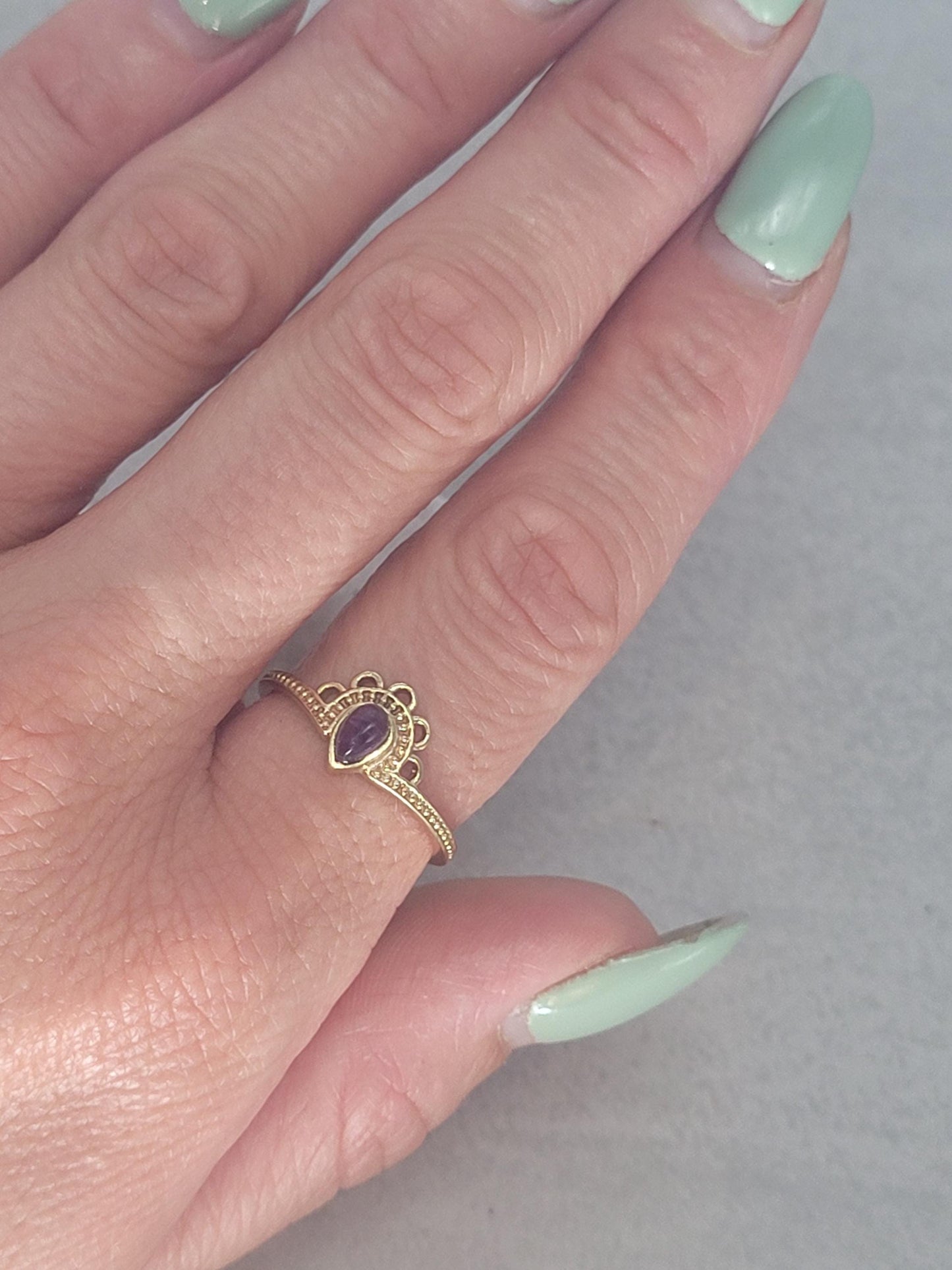 Golden ring / Simple / Simplicity / Flower / Nature-inspired style / Gift / Ethnic/ Cute gift / Brass / Elegant / Minimal range