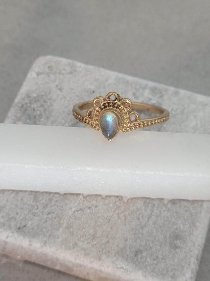 Golden ring / Simple / Simplicity / Flower / Nature-inspired style / Gift / Ethnic/ Cute gift / Brass / Elegant / Minimal range