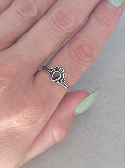 Silver ring / Simple / Simplicity / Flower / Nature-inspired style / Gift / Ethnic/ Cute gift / Silver / Elegant / Minimal range