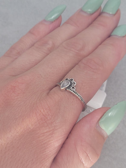 Silver ring / Simple / Simplicity / Flower / Nature-inspired style / Gift / Ethnic/ Cute gift / Silver / Elegant / Minimal range