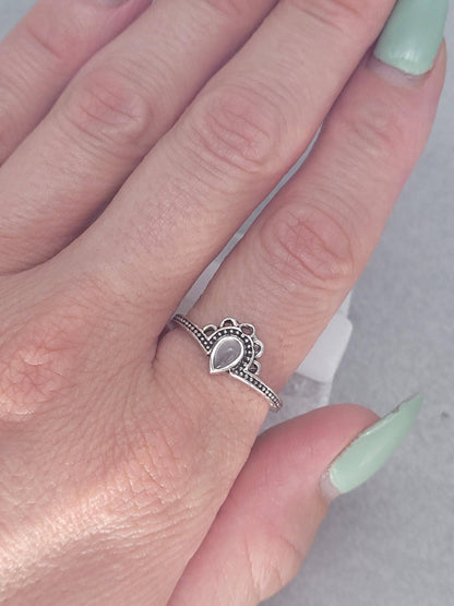 Silver ring / Simple / Simplicity / Flower / Nature-inspired style / Gift / Ethnic/ Cute gift / Silver / Elegant / Minimal range