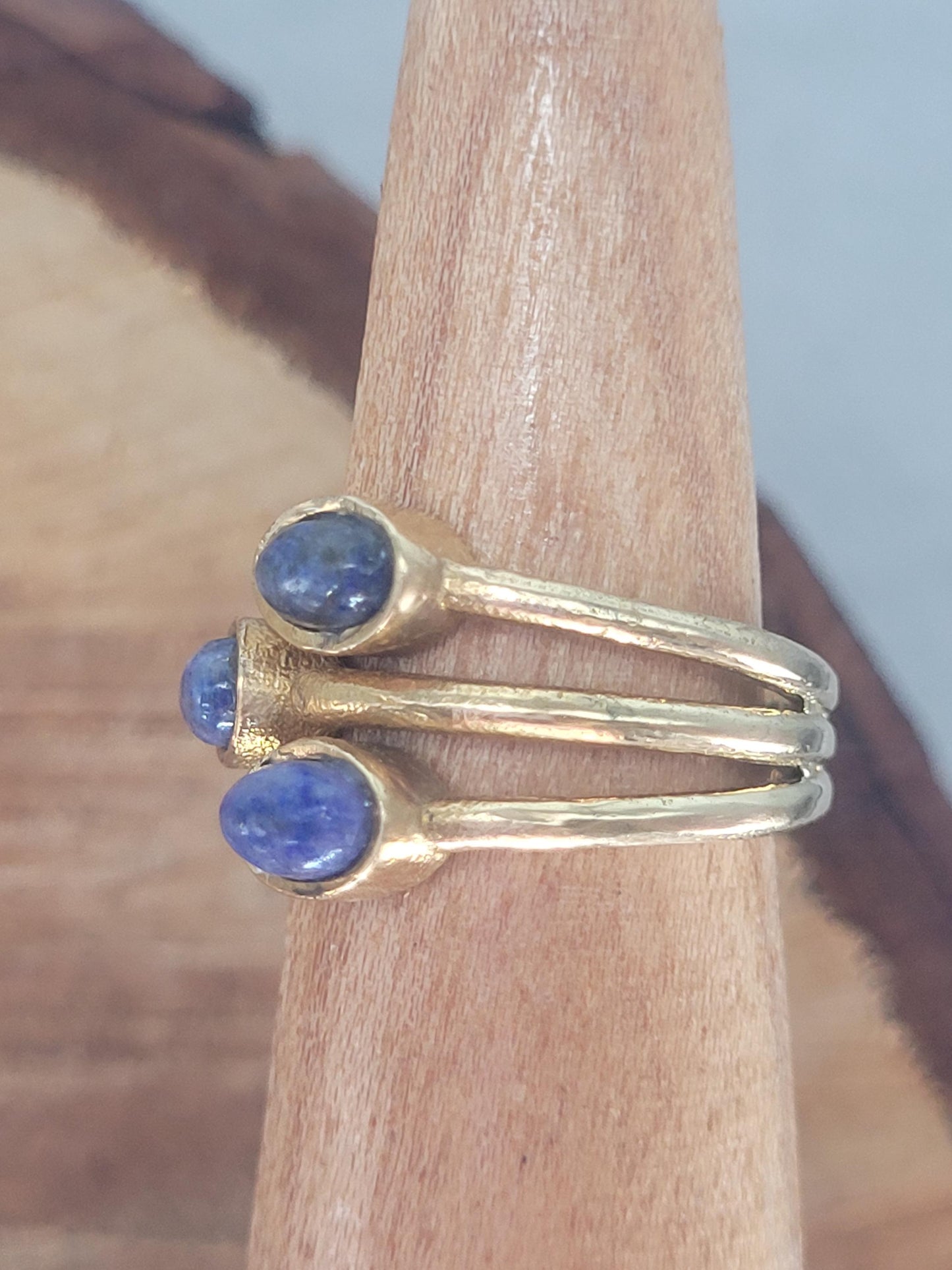Gold multi stone ring / Statement / Gift / Ethnic / Elegant / Brass jewellery / Pretty / Gift idea