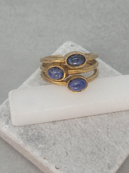 Gold multi stone ring / Statement / Gift / Ethnic / Elegant / Brass jewellery / Pretty / Gift idea