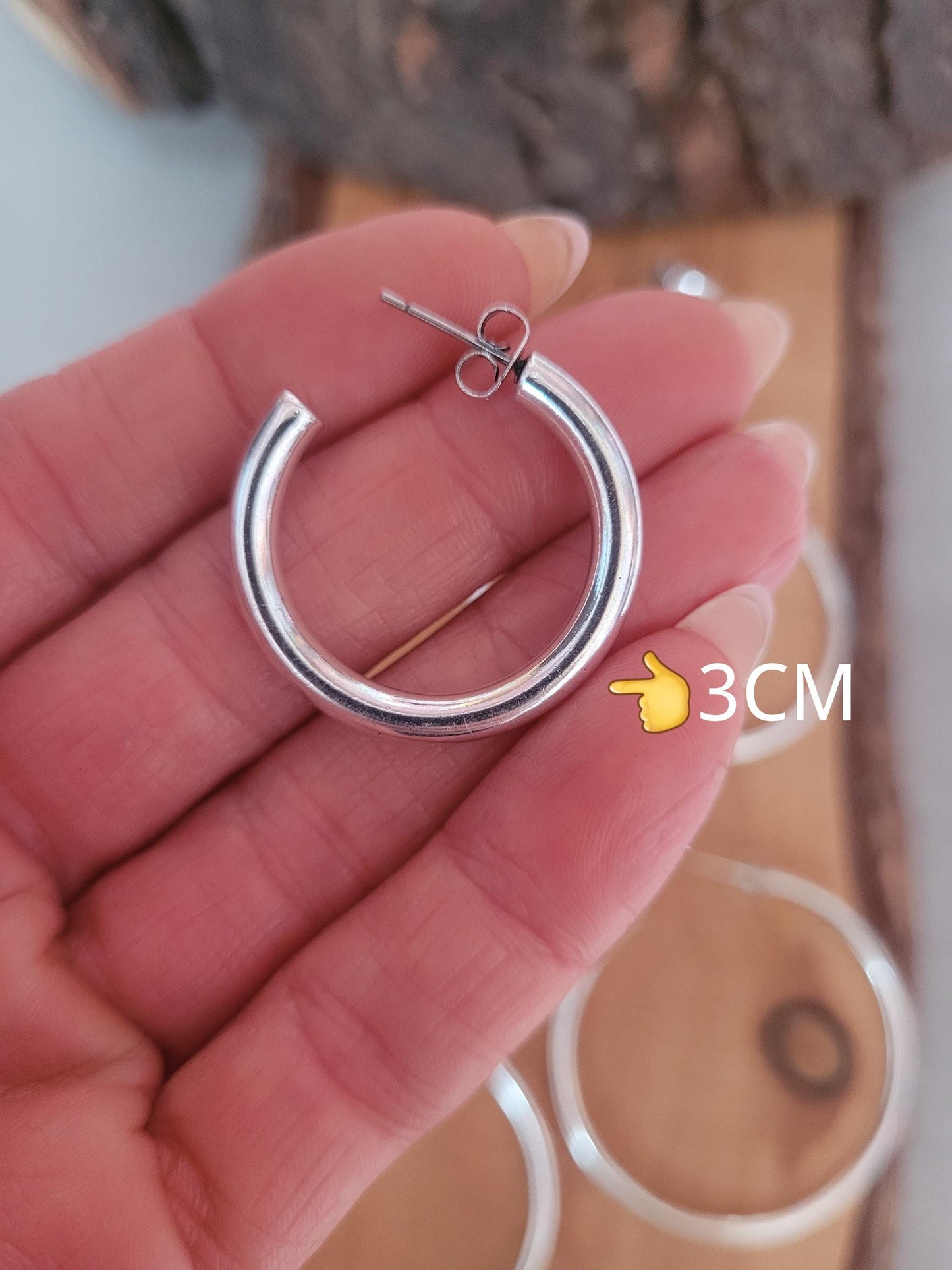 Thin silver hoops / Hoop earrings / Small hoops / Large hoops / Elegant / Everyday wear / Lightweight / Minimal / Boho / Gift
