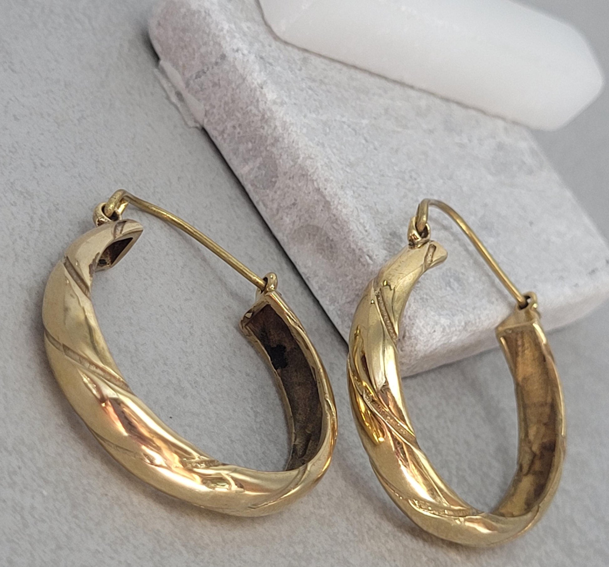 Golden hoops / Simple design / Brass earrings / Bohemian / Ethnic / Elegant / Hoops / Gift