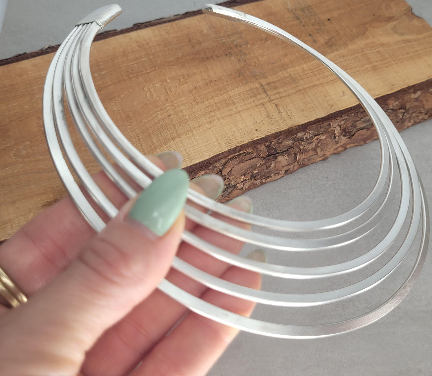 Silver choker necklace / Unique design / Ethnic necklace / Gift / Silver / Statement / Luxurious / Modern / Minimal / Elegant / Ornate