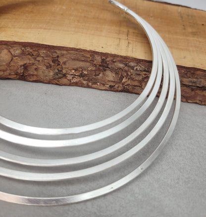 Silver choker necklace / Unique design / Ethnic necklace / Gift / Silver / Statement / Luxurious / Modern / Minimal / Elegant / Ornate