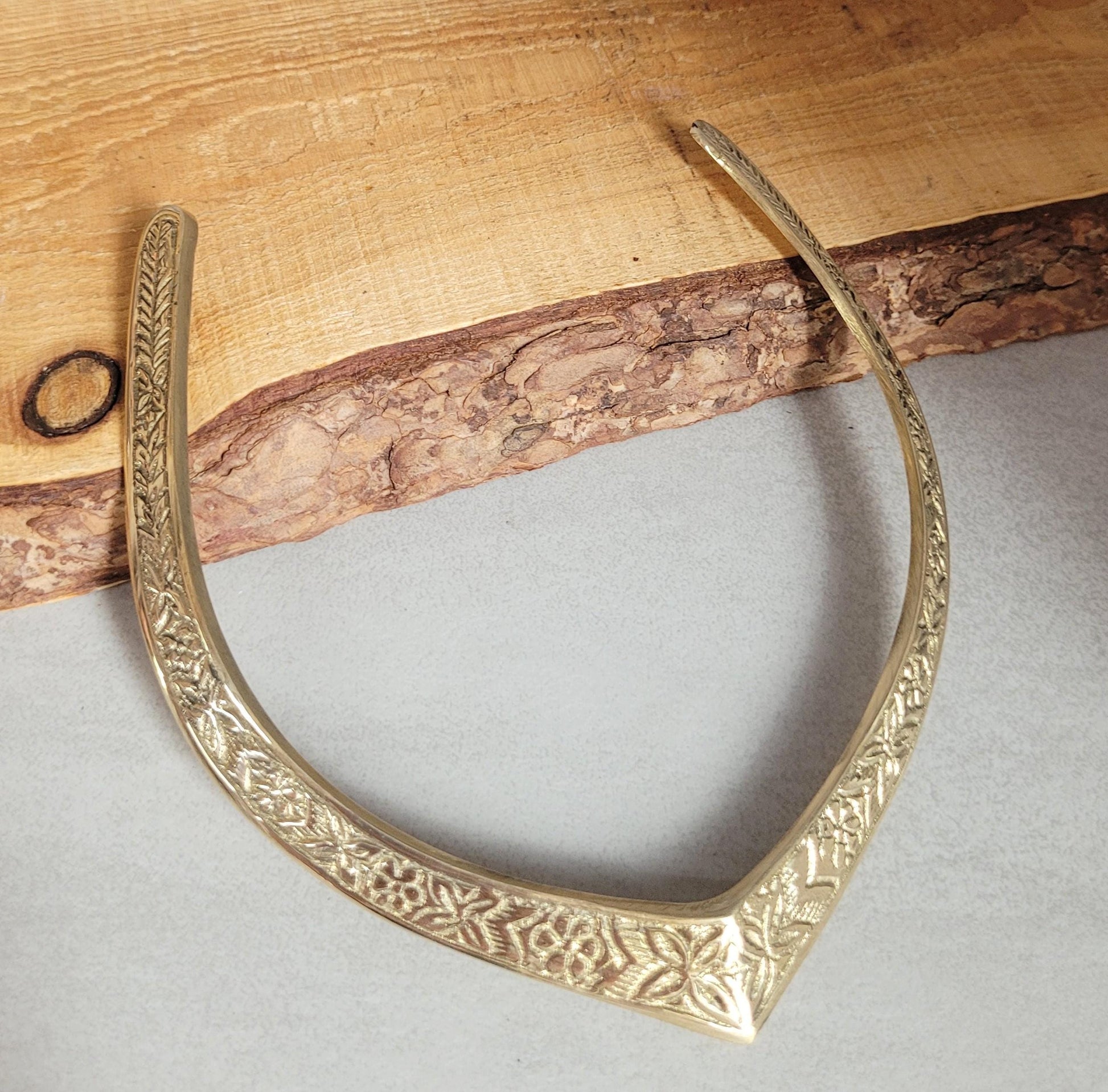 Golden choker / Brass jewellery / Tribal / Unique design / Gift / Boho / Bohemian / Festival / Hippie / Ethnic