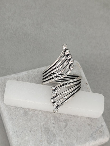 silver wrap ring / silver ring / bohemian jewellery / boho ring / gifts for her / Unique