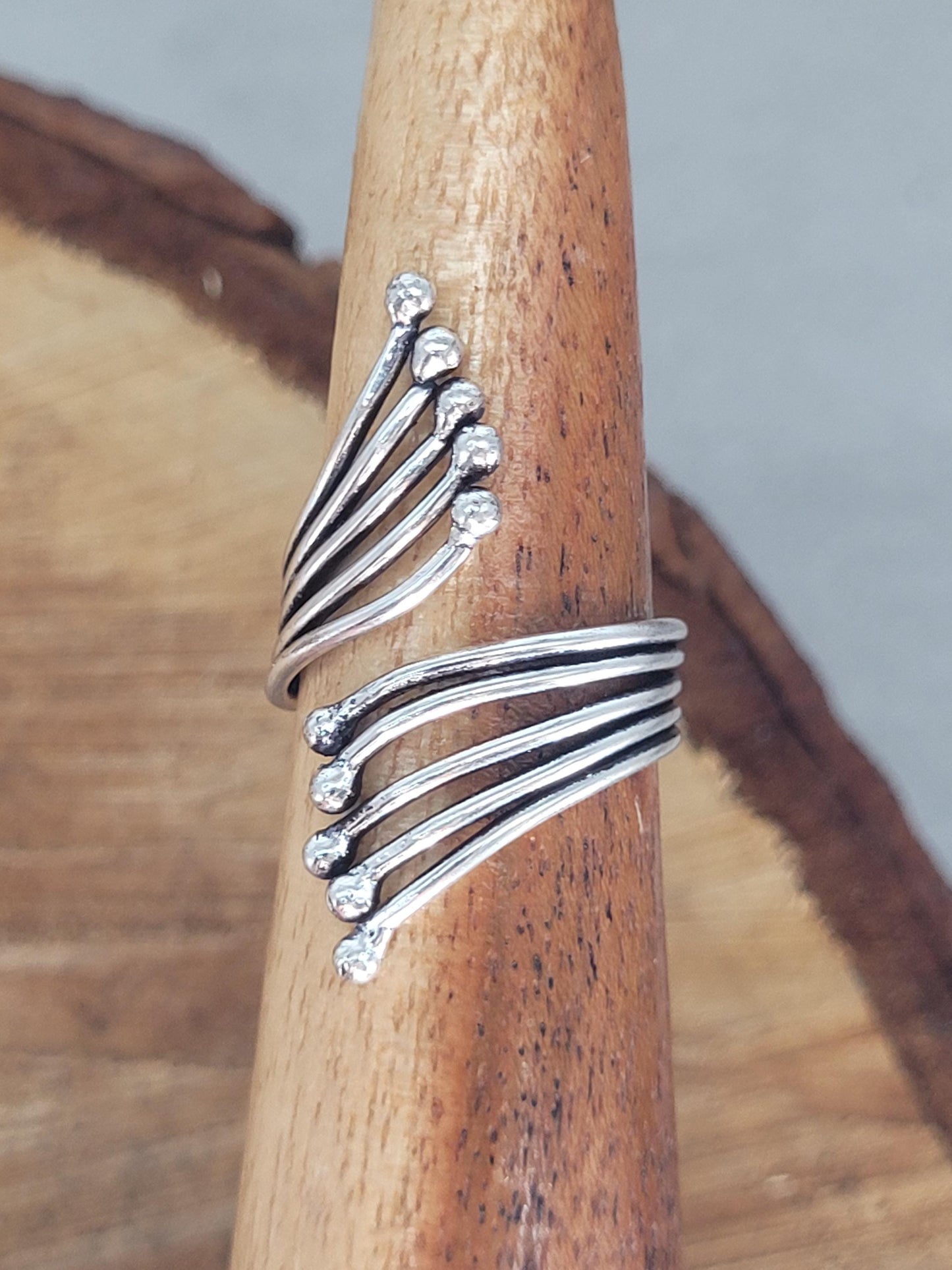 silver wrap ring / silver ring / bohemian jewellery / boho ring / gifts for her / Unique