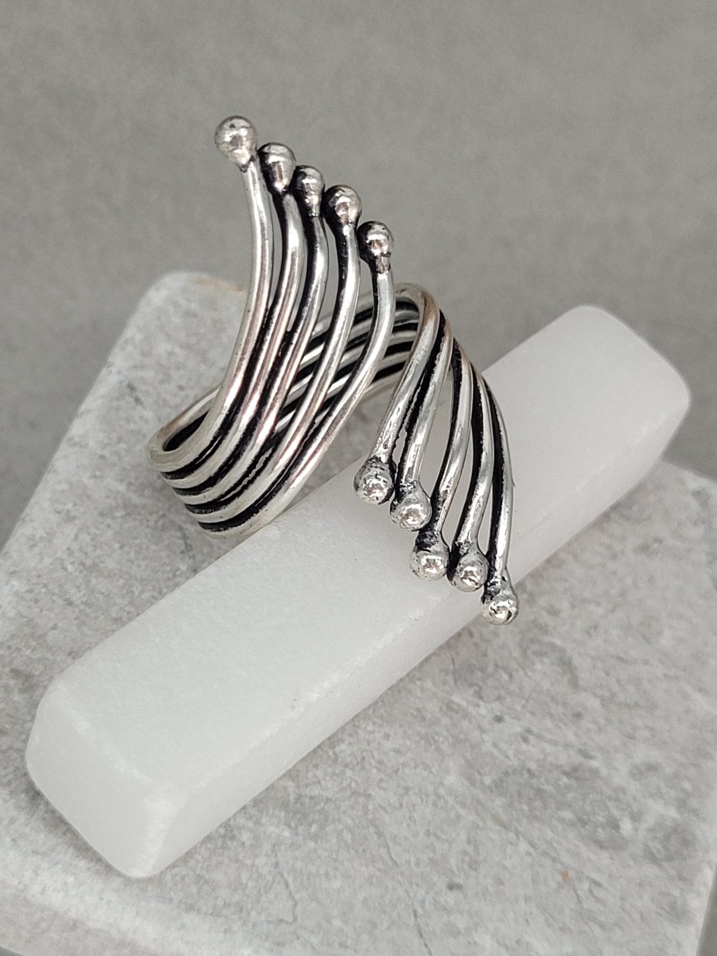 silver wrap ring / silver ring / bohemian jewellery / boho ring / gifts for her / Unique