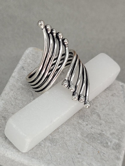 silver wrap ring / silver ring / bohemian jewellery / boho ring / gifts for her / Unique