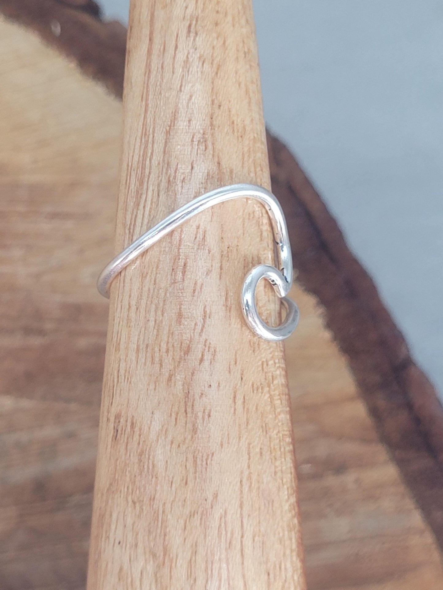 Silver sea wave ring, ring, silver jewellery,rings,sea wave ring,boho ring,free shipping,gift for her