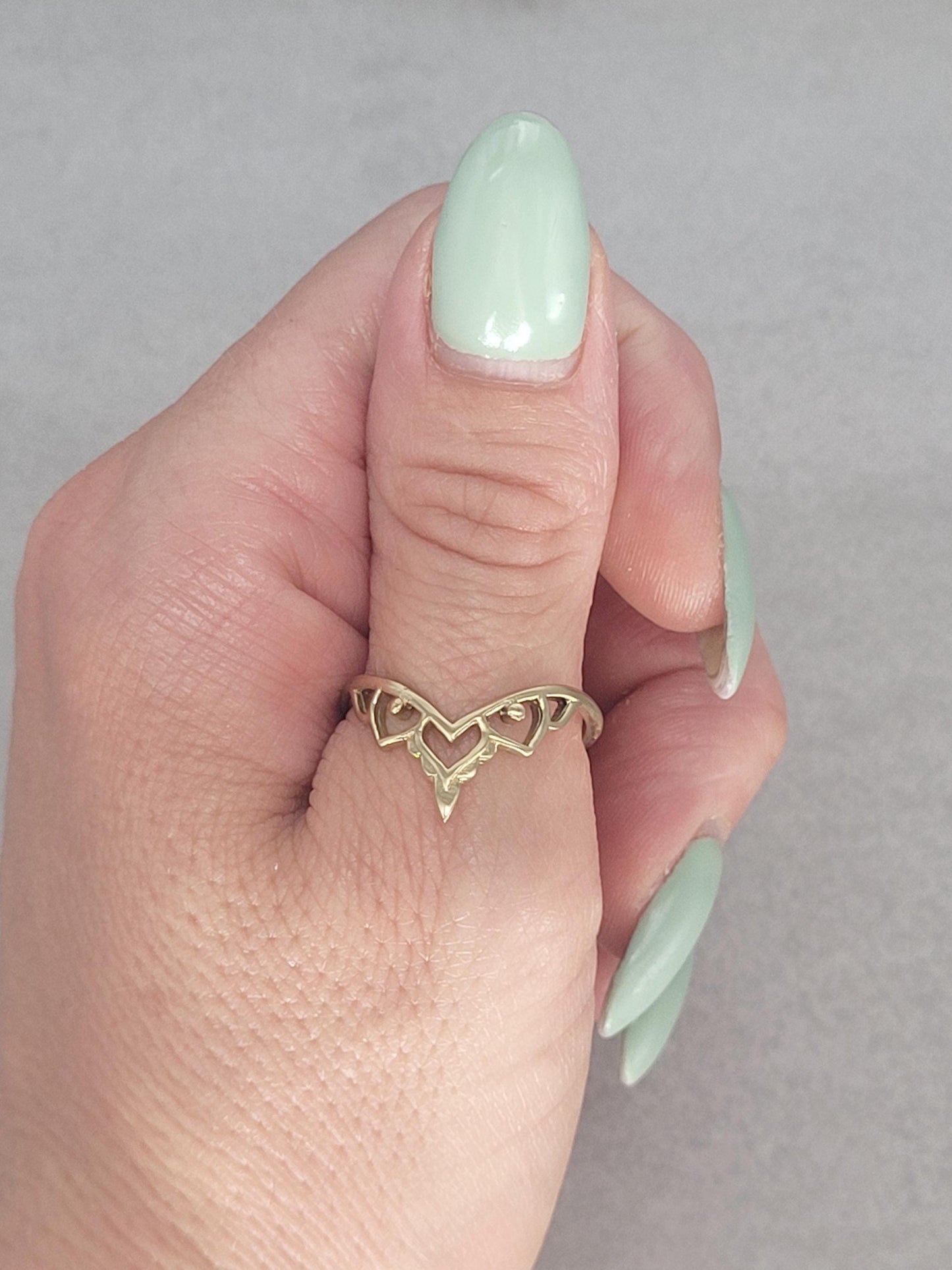 Golden detailed ring / Simple / Elegant / Minimal / Minimalist / Stackable / Cute / Gift / Dainty / Brass