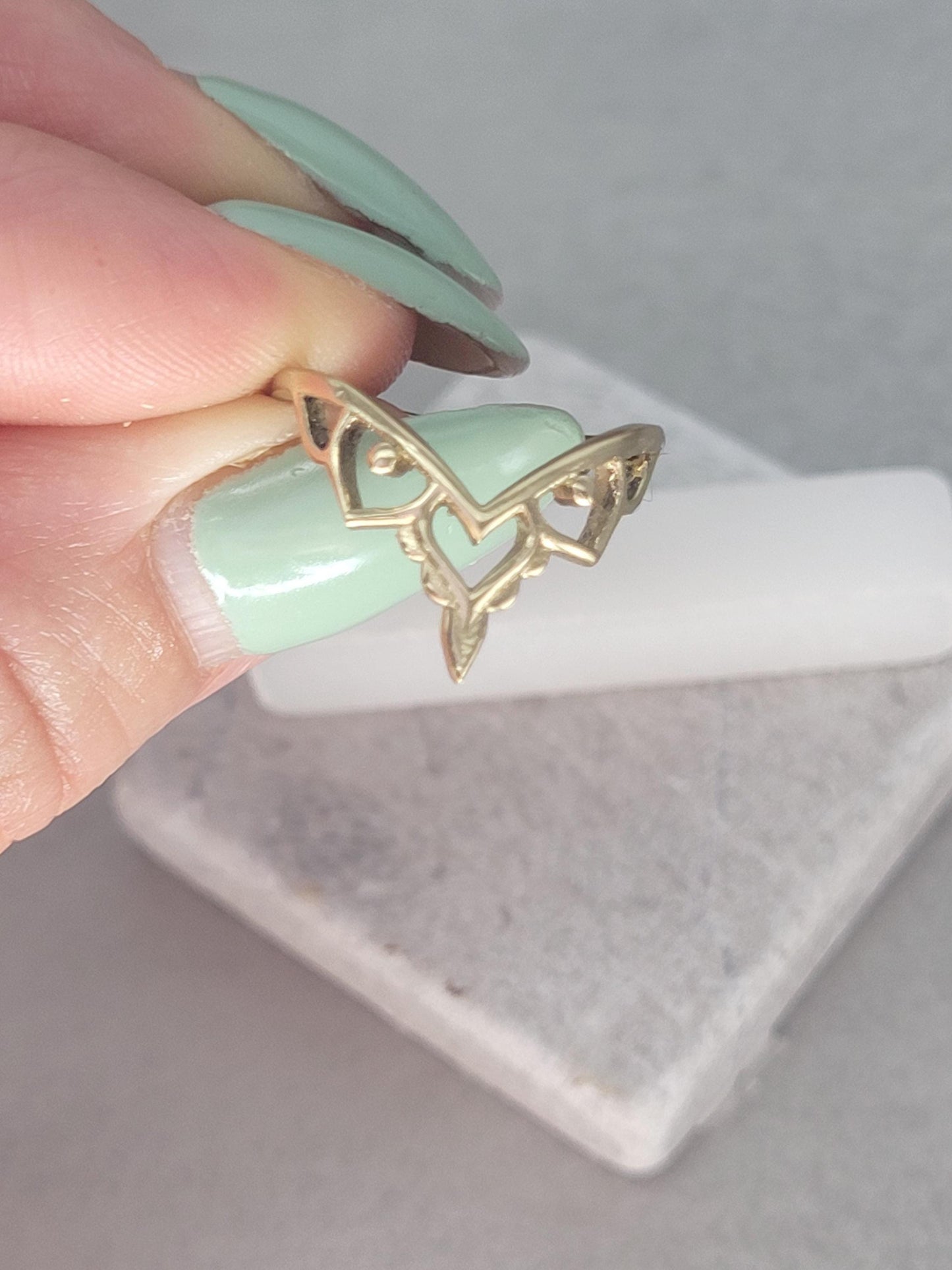 Golden detailed ring / Simple / Elegant / Minimal / Minimalist / Stackable / Cute / Gift / Dainty / Brass