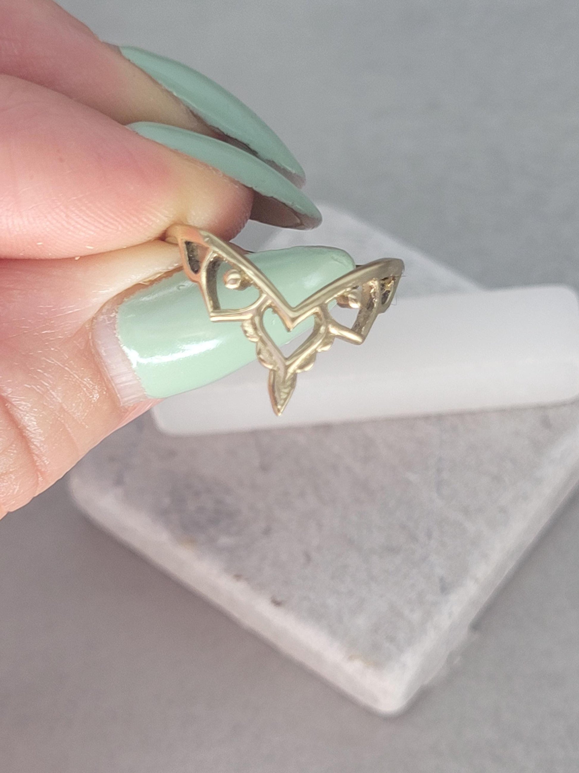 Golden detailed ring / Simple / Elegant / Minimal / Minimalist / Stackable / Cute / Gift / Dainty / Brass