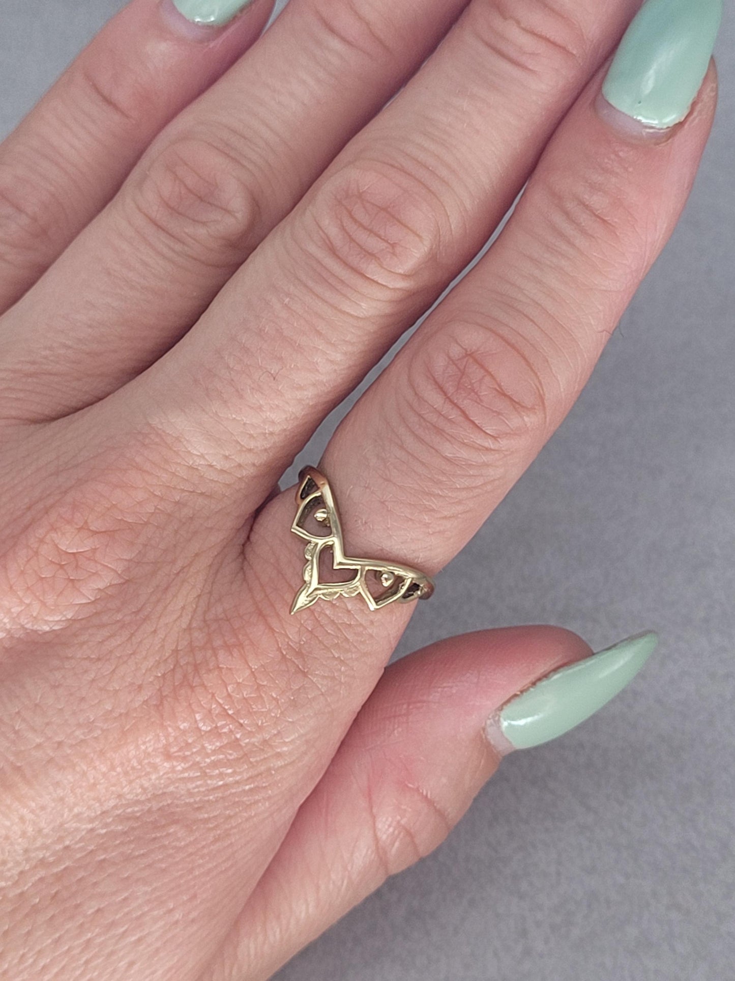 Golden detailed ring / Simple / Elegant / Minimal / Minimalist / Stackable / Cute / Gift / Dainty / Brass
